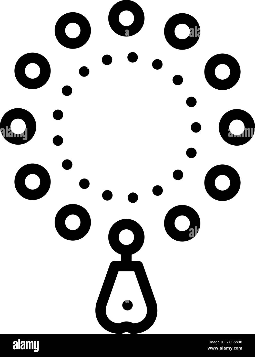 Symbol für Perlen, Halskette Stock Vektor