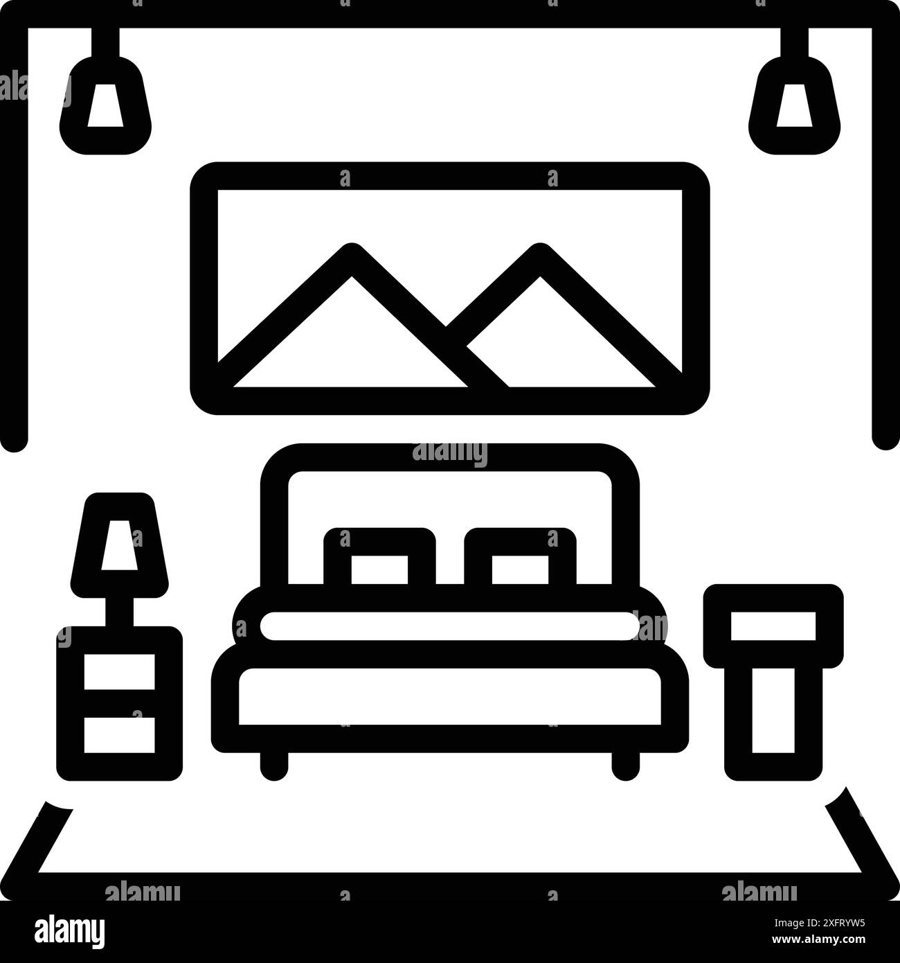 Symbol für Suite, Zimmerset Stock Vektor