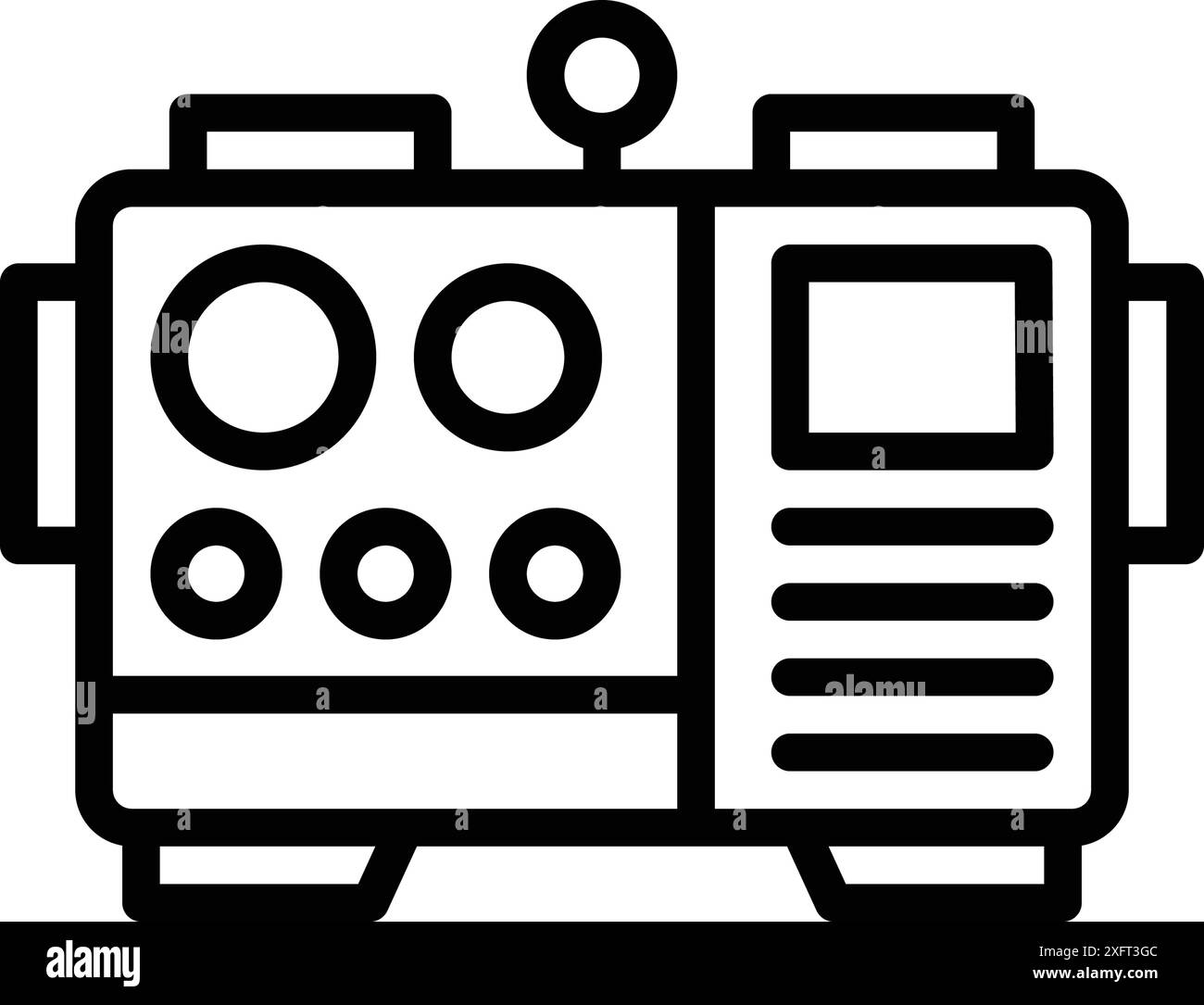 Symbol für Generator, Stromversorgung Stock Vektor