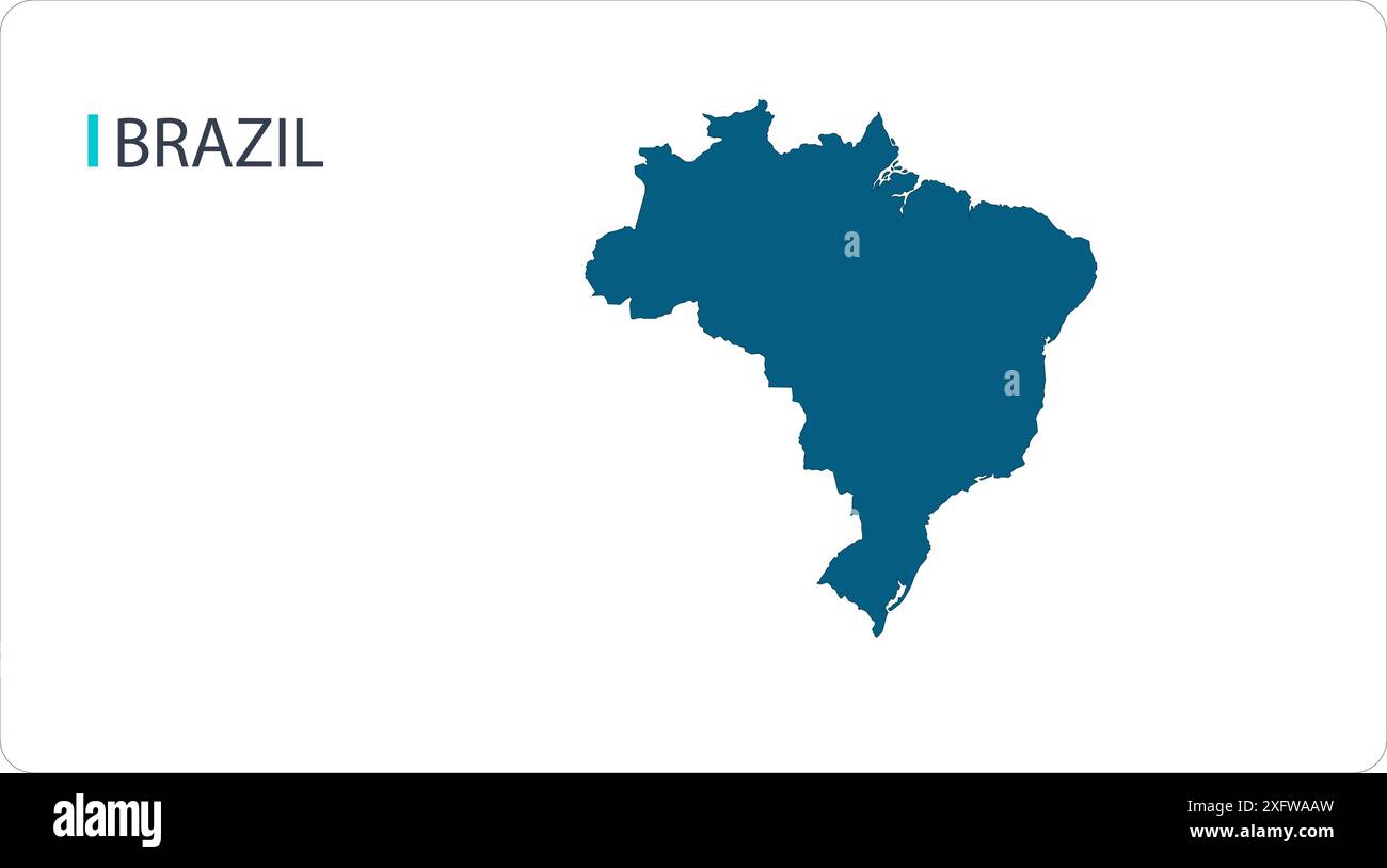 Map of BRAZIL, Südamerika-Karte, Region Südamerikas, zeigt die staaten und Städte, mit Namen, Weltkarte, Stock Vektor