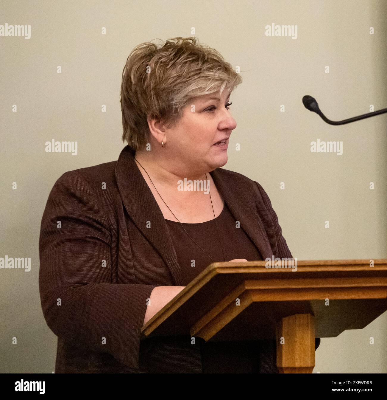 BILDER ABLEGEN. Juli 2024. Emily Thornberry, Abgeordnete der Labour Party, behielt ihren Sitz in Islington South und Finsbury nach den Parlamentswahlen 2024. Westminster, Großbritannien. November 2023. Die Labour-Abgeordnete Emily Thornberry nimmt an einem parlamentarischen Empfang im House of Commons in Westminster Teil. Kredit: Maureen McLean/Alamy Stockfoto