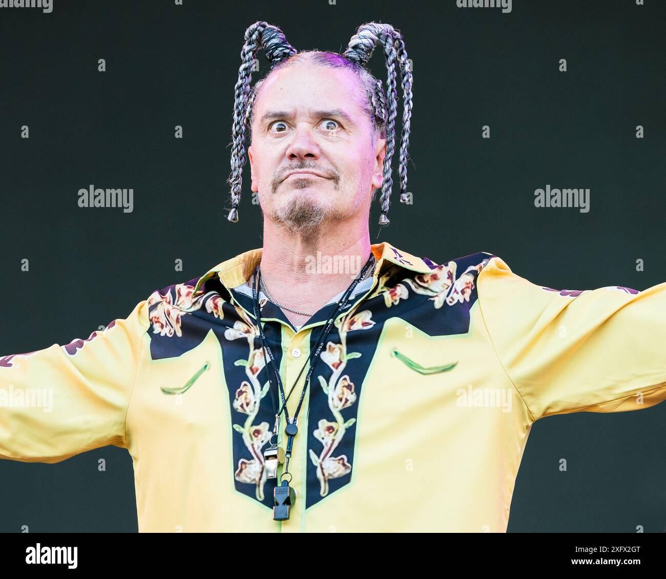 Mike Patton von Mr Bungle beim Tons of Rock Festival in Norwegen im Juni 2024 Stockfotografie