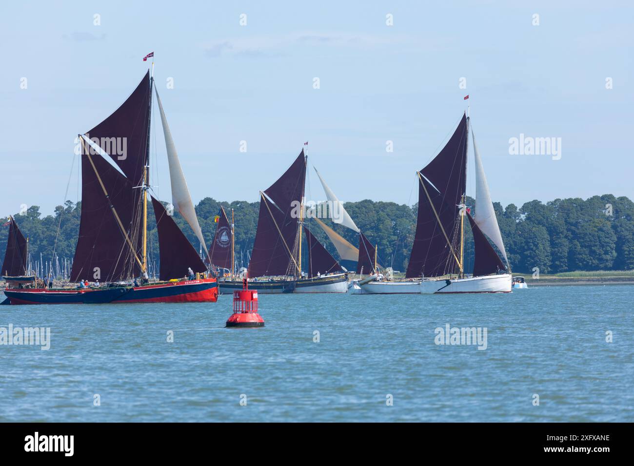 Themse Segeln Lastkähne racing Stockfoto