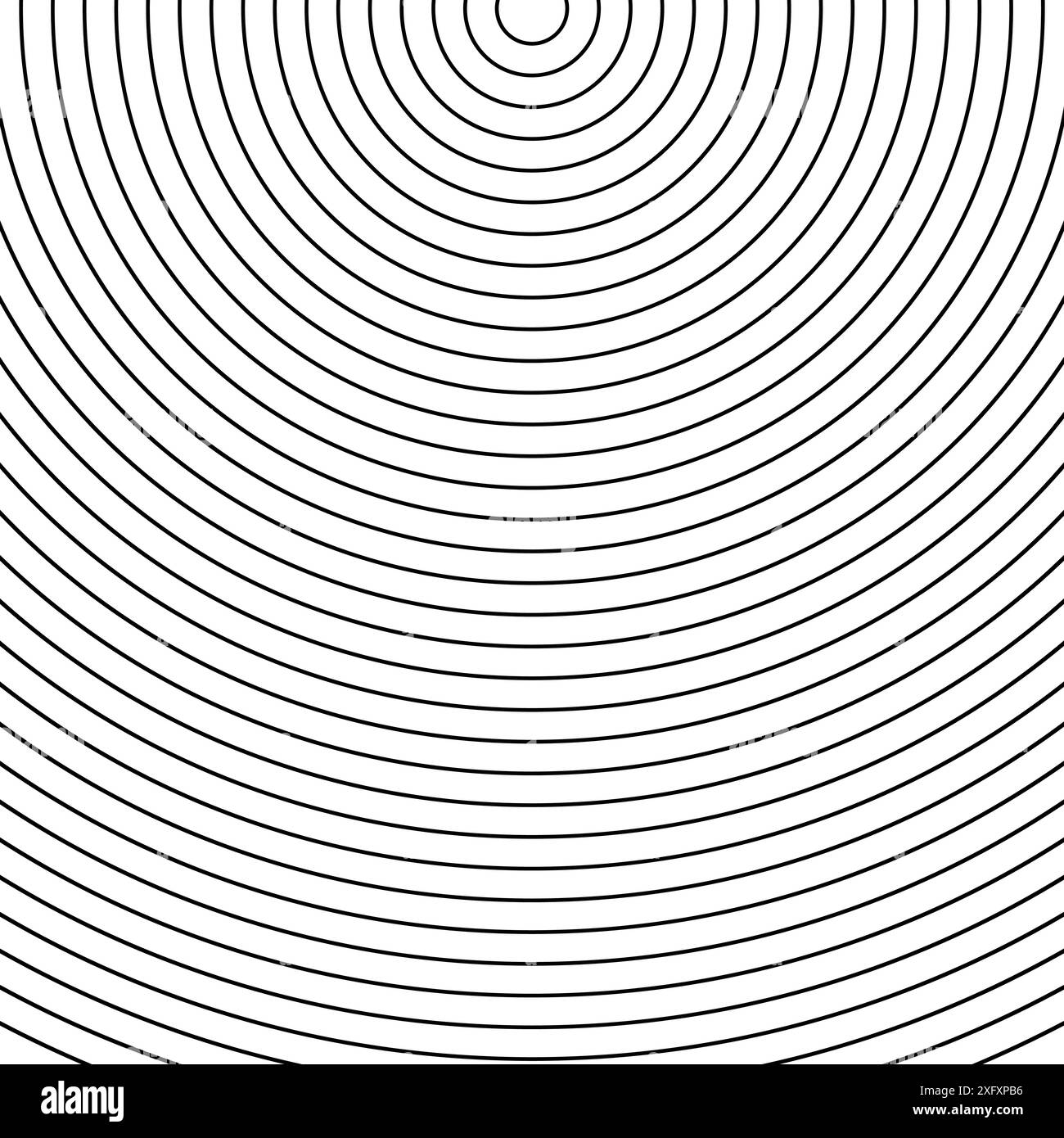 Geometrische kreisförmige, konvergierende Kreise. Sektor des Kreiskreises Bogensonar festlegen. Stock Vektor