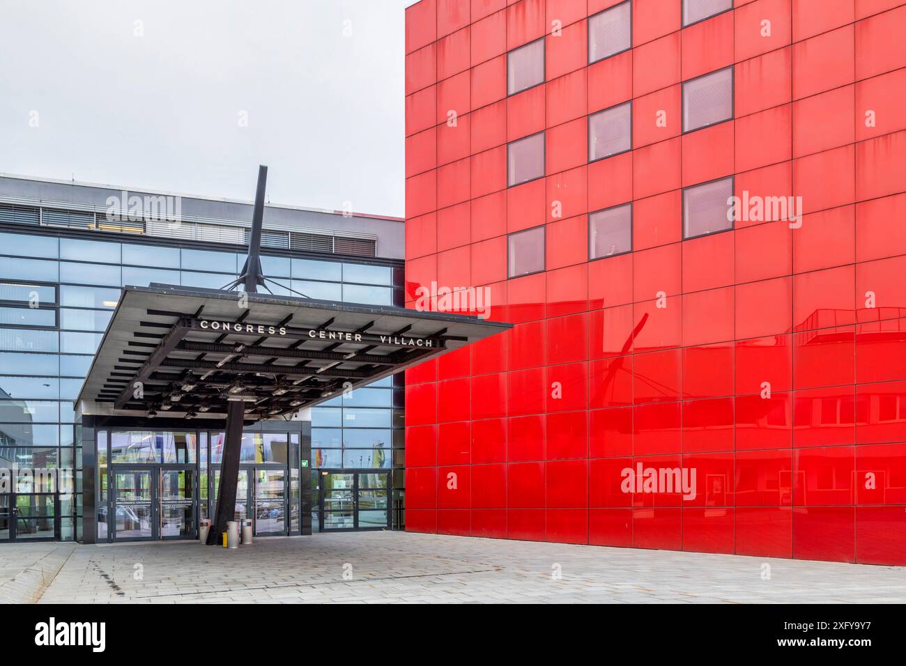 Das Kongresszentrum Villach, am Ufer der drau, Kärnten, Österreich Stockfoto