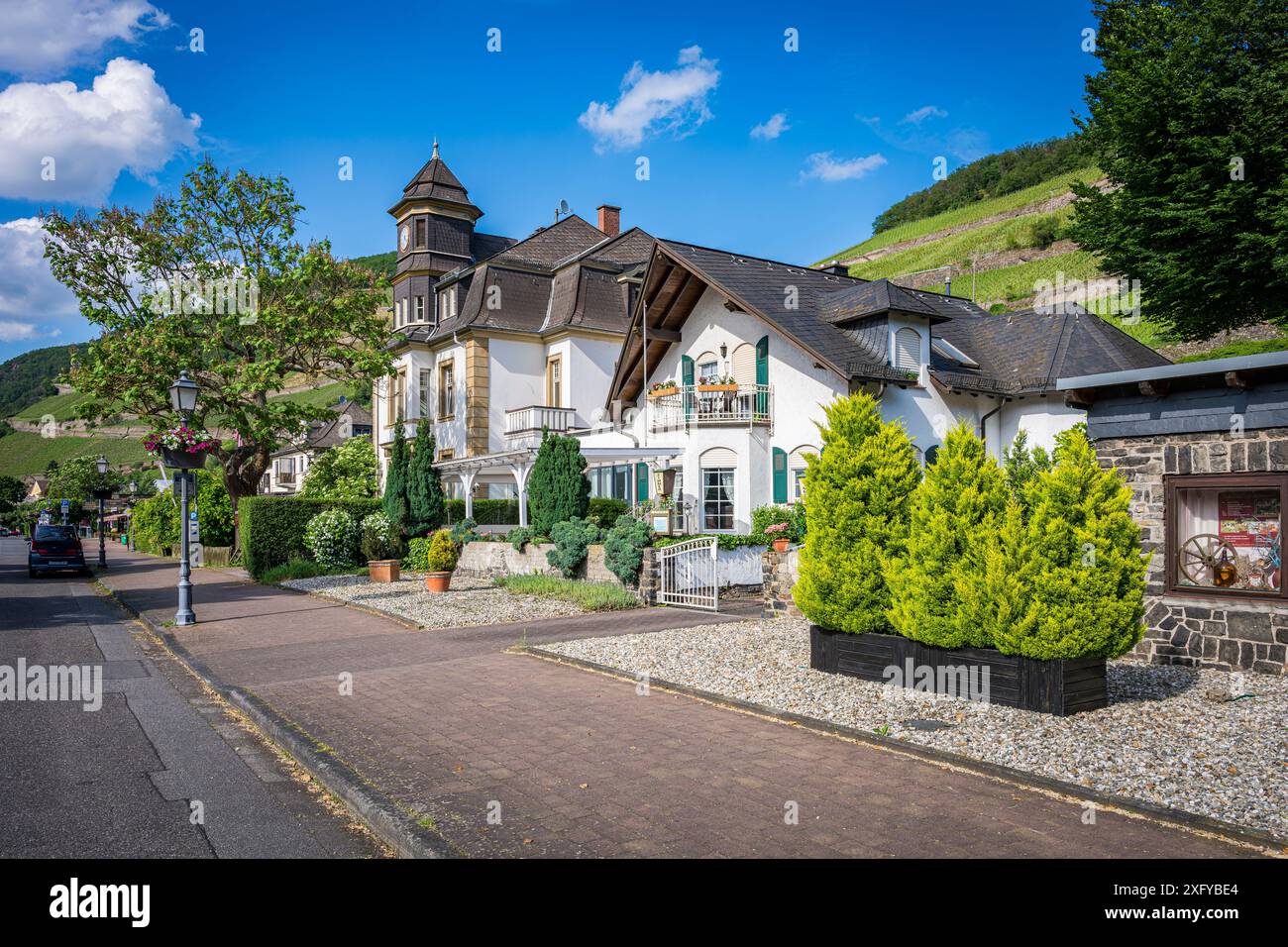 Altes Rathaus in Assmannshausen, Hessen Stockfoto