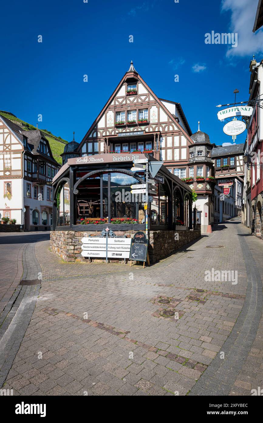 Alte Taverne in Assmannshausen, Hessen, Deutschland, Stockfoto