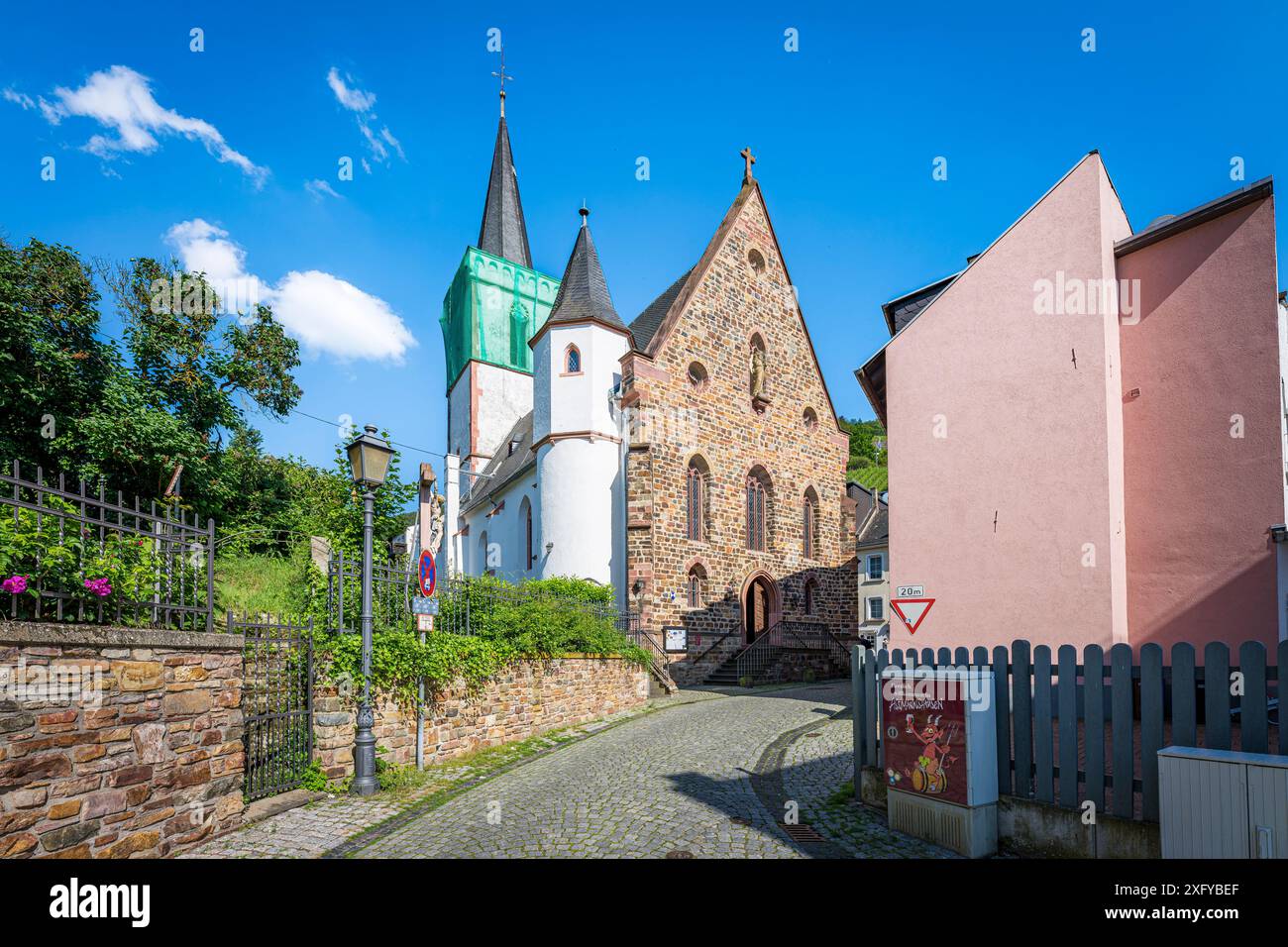 Malerischer Ferienort Assmannshausen, Hessen, Deutschland Stockfoto