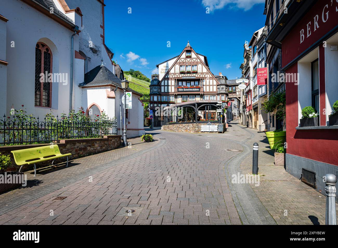 Alte Taverne in Assmannshausen, Hessen, Deutschland, Stockfoto