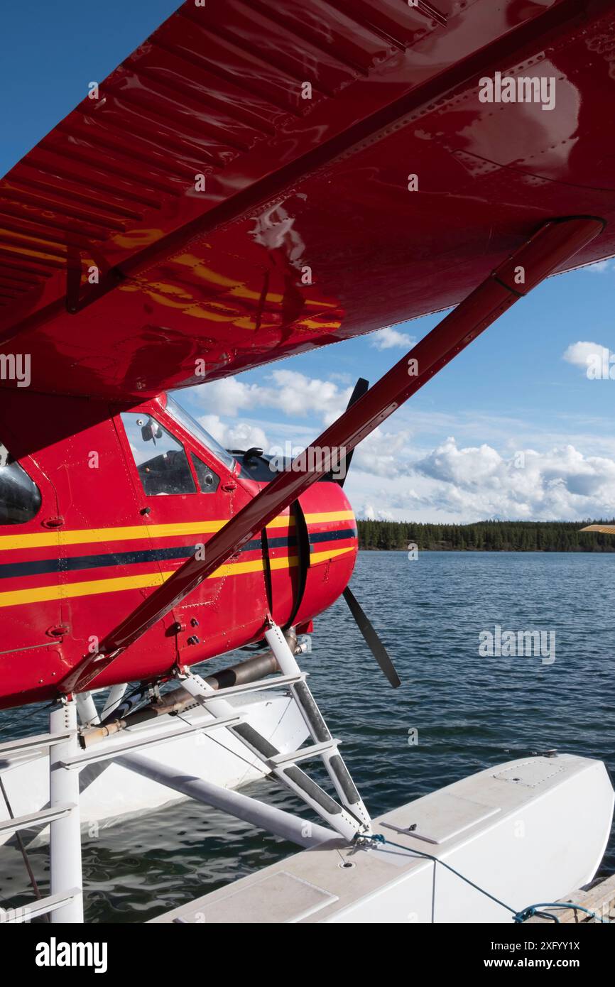 Die Beaver-Maschine hat am Yukon River angedockt Stockfoto