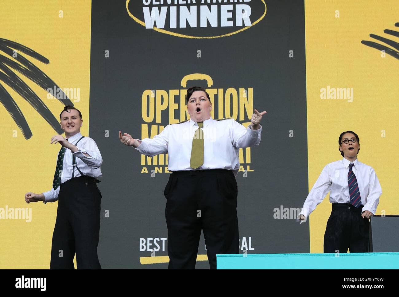 Beliebte Musical Operation Hackeat, at West End Live 2024, in Trafalgar Square, Großbritannien Stockfoto