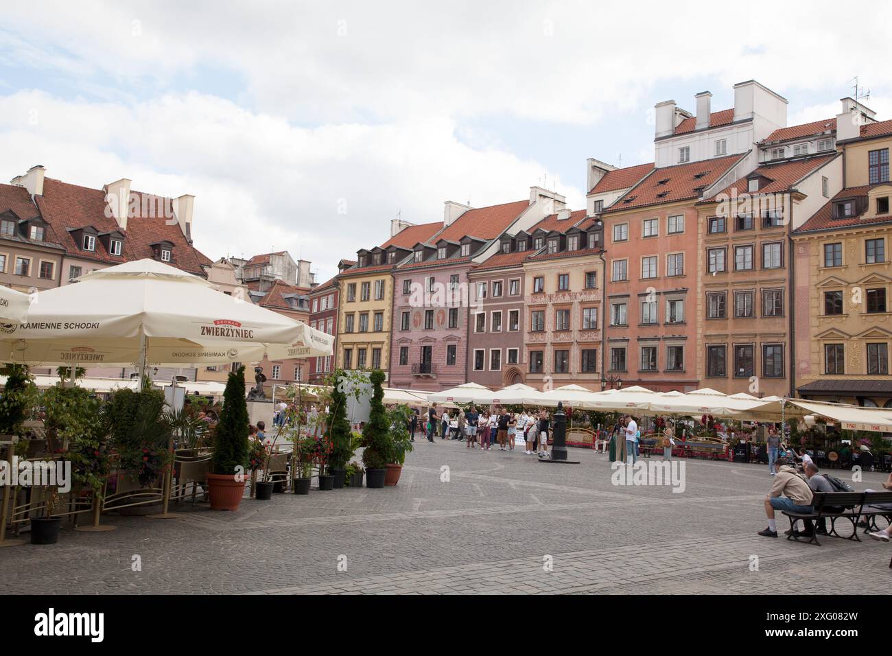 Warschaus Marktplatz in der Altstadt - Rynek Starego Miasta Stockfoto