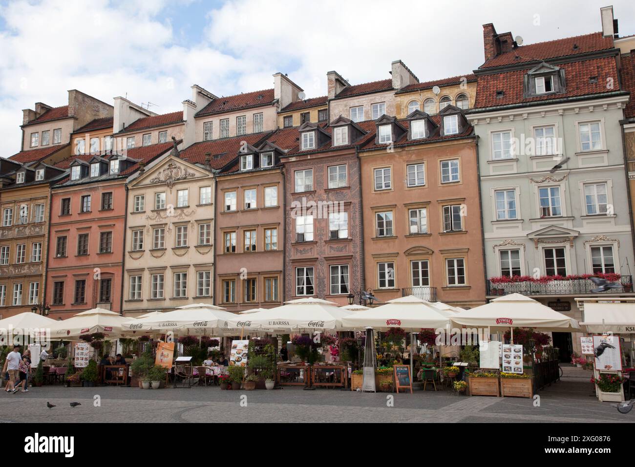 Warschaus Marktplatz in der Altstadt - Rynek Starego Miasta Stockfoto