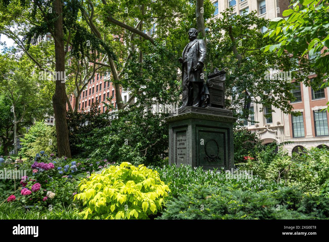 Chester A. Arthur Statue, Madison Square Park, NYC 2024 Stockfoto