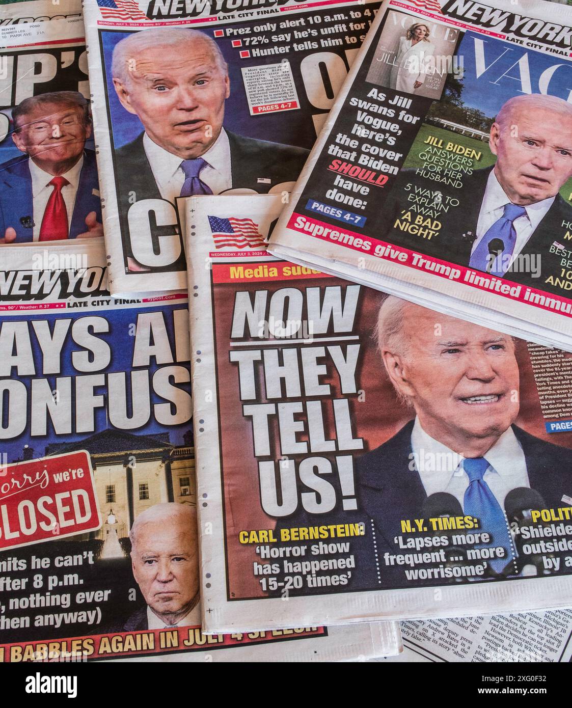 Sensationelle Highlights und Berichterstattung in der New York Post Zeitung, USA, Juli 2024 Stockfoto Sensationelle Highlights und Berichterstattung in der New York Post Zeitung, USA, Juli 2024 Stockfoto