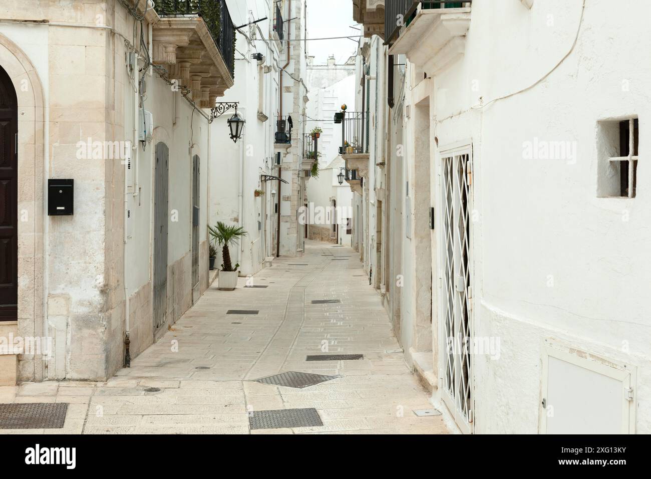 Gasse in Martina Franca, Apulien, Italien Stockfoto