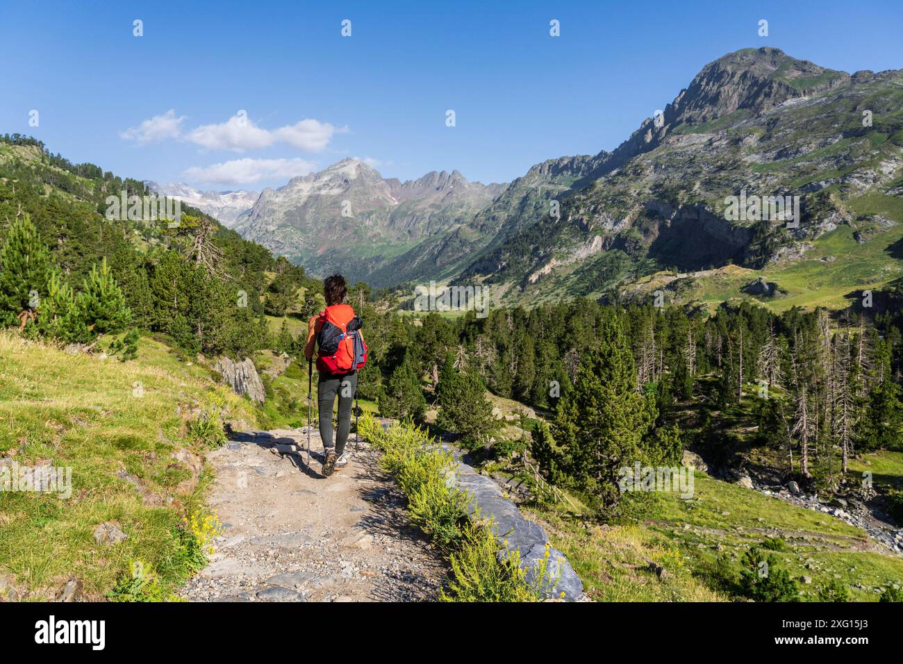 Benasque Valley, Huesca, Gebirge der Pyrenäen, Spanien Stockfoto