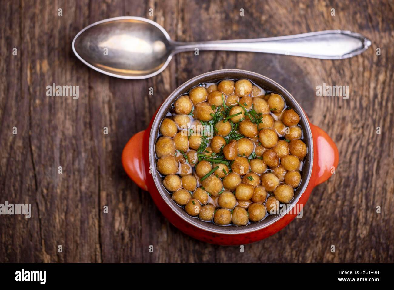 Bayerische Erbsensuppe Stockfoto