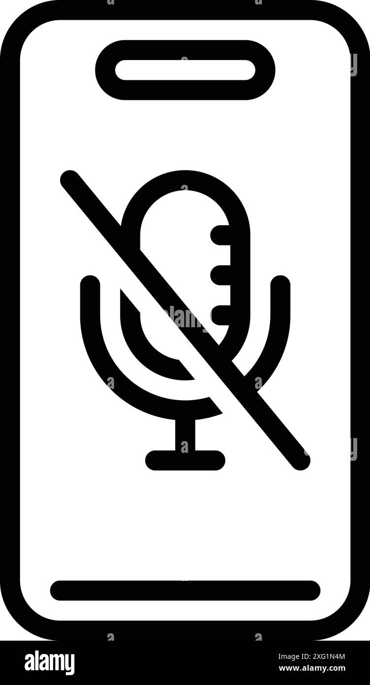 Symbol für keinen Ton, nein Stock Vektor