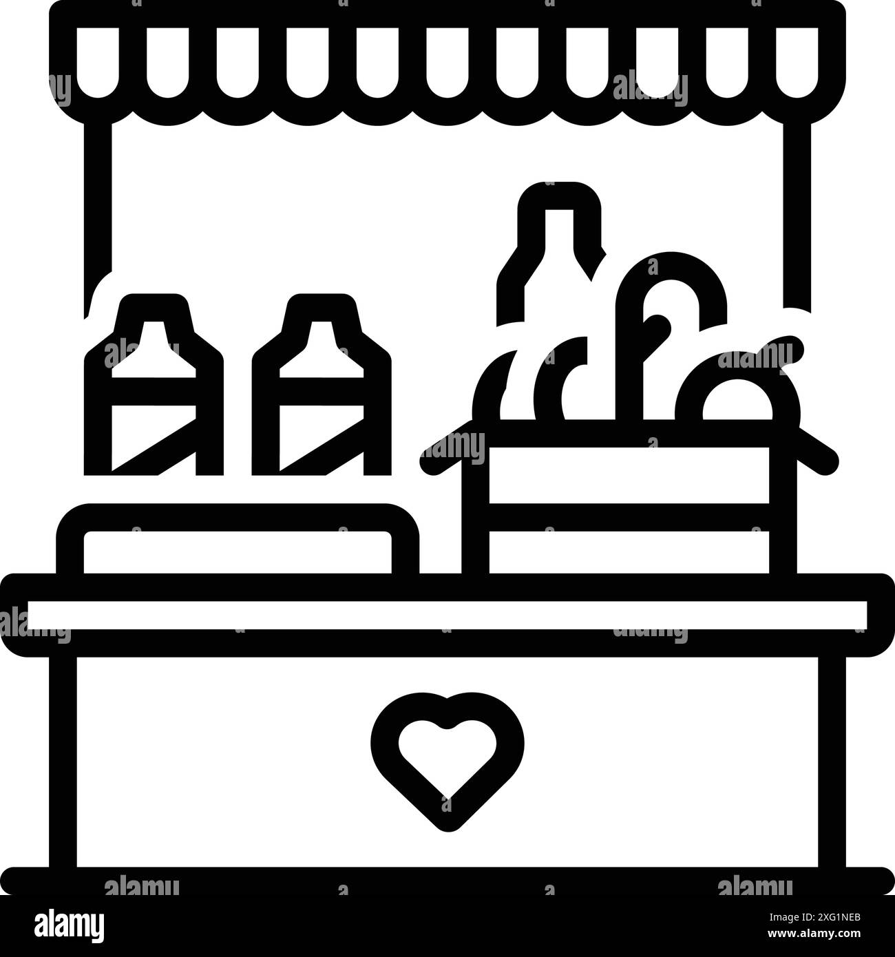 Symbol für Lebensmittelbank, Geschäft Stock Vektor
