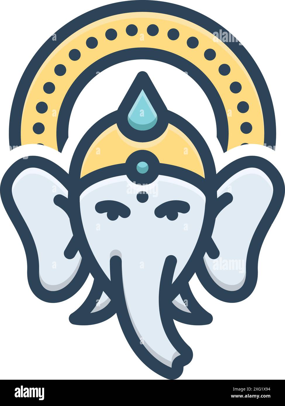 Symbol für ganesh Chaturthi, Ganapathi Stock Vektor