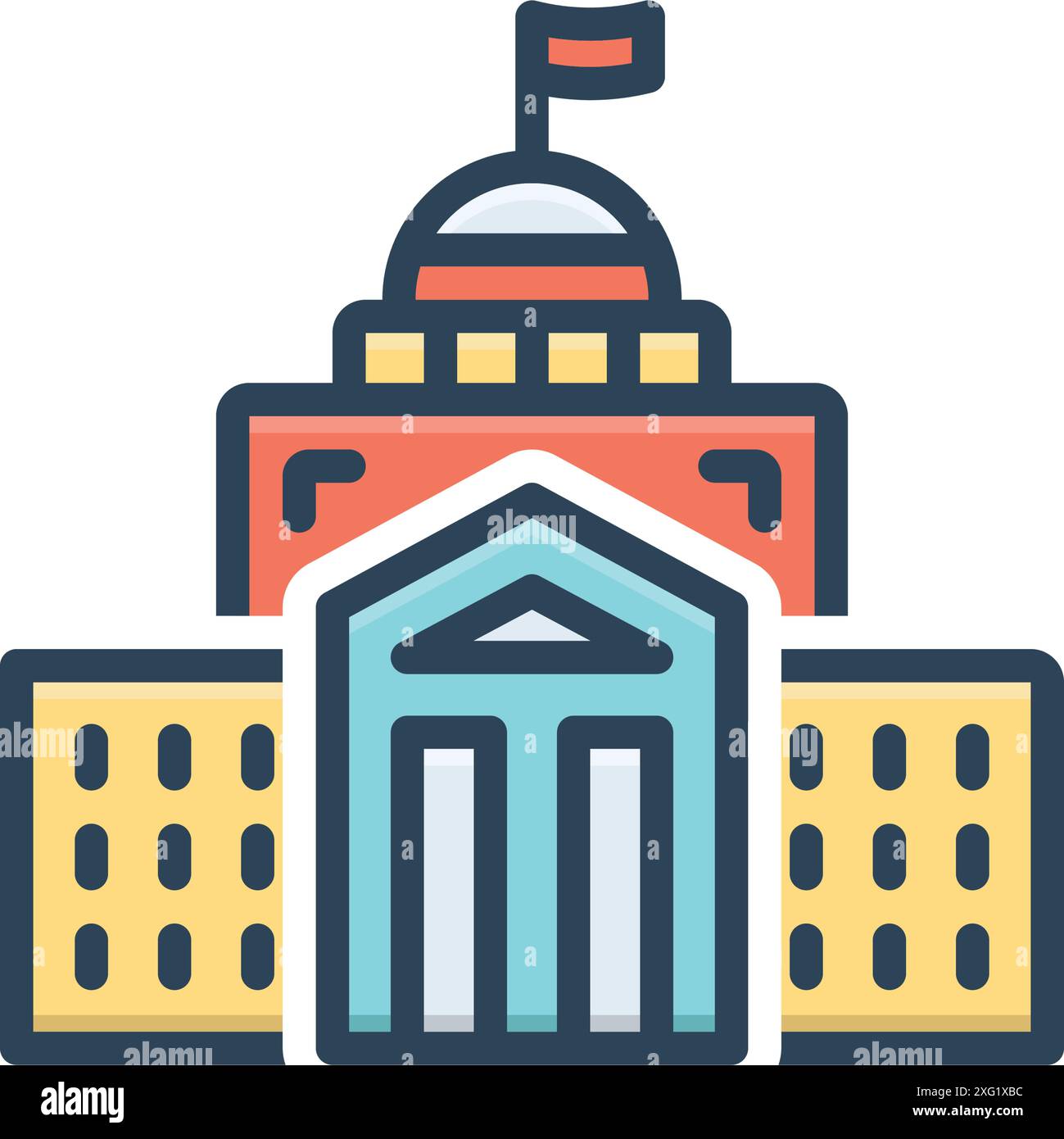 Symbol für Bund, Gebäude Stock Vektor