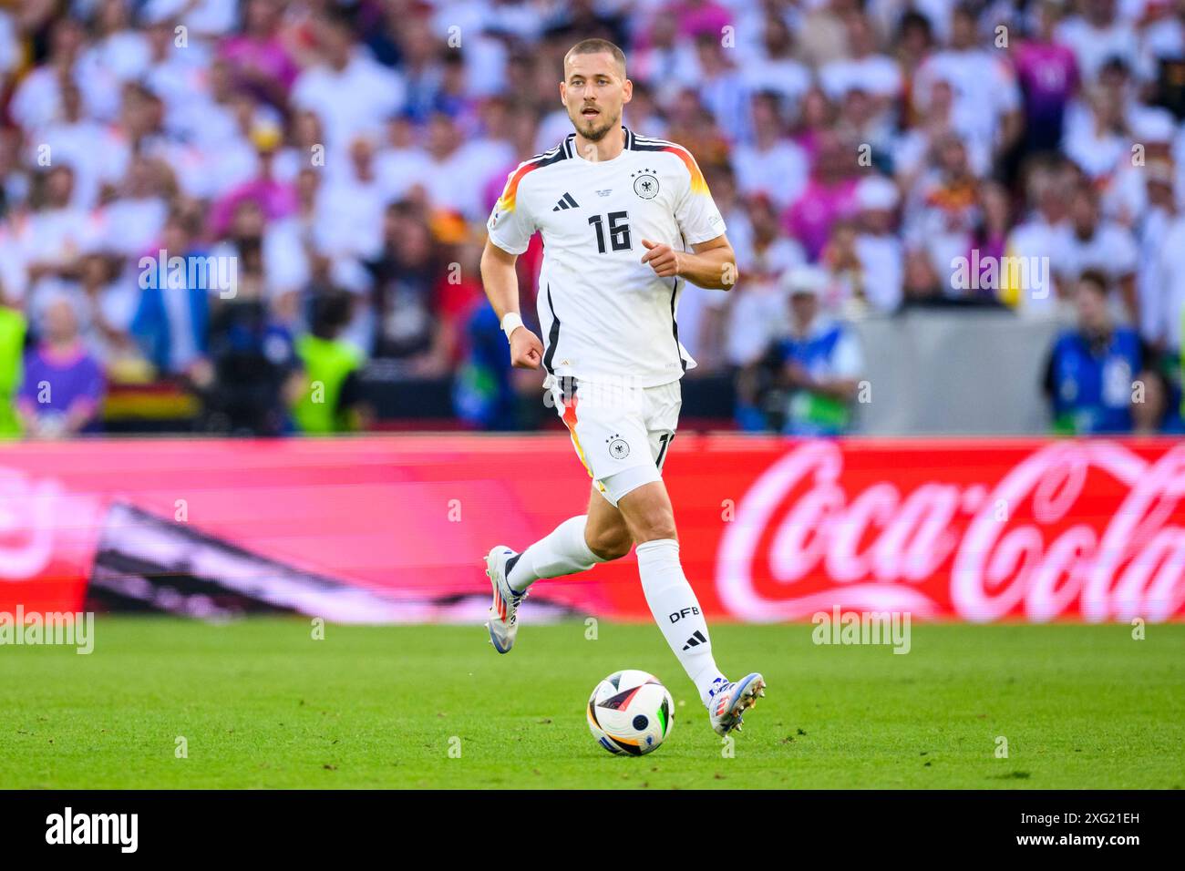 Stuttgart, Deutschland. Juli 2024. Fußball: Europameisterschaft, Spanien - Deutschland, Endrunde, Viertelfinale, Stuttgart Arena, in Aktion. Quelle: Tom Weller/dpa/Alamy Live News Stockfoto
