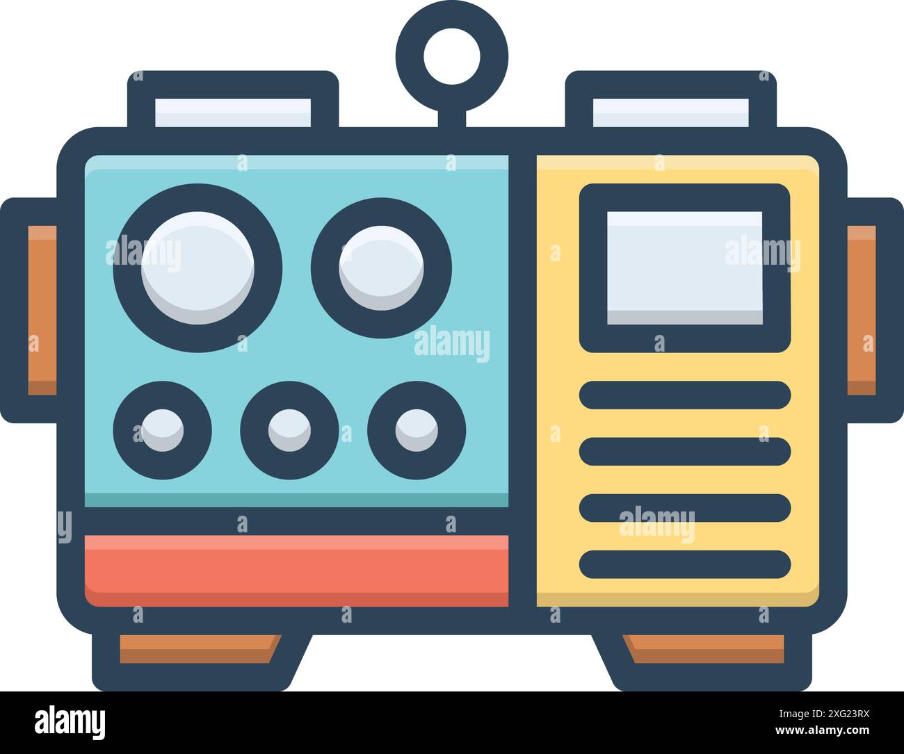 Symbol für Generator, Stromversorgung Stock Vektor