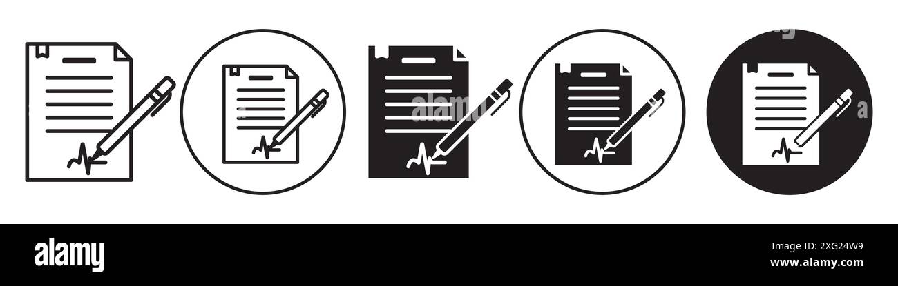 Vereinbarungssymbol Vektorsatz Sammlung für Web Vektorsatz Sammlung für App ui Stock Vektor