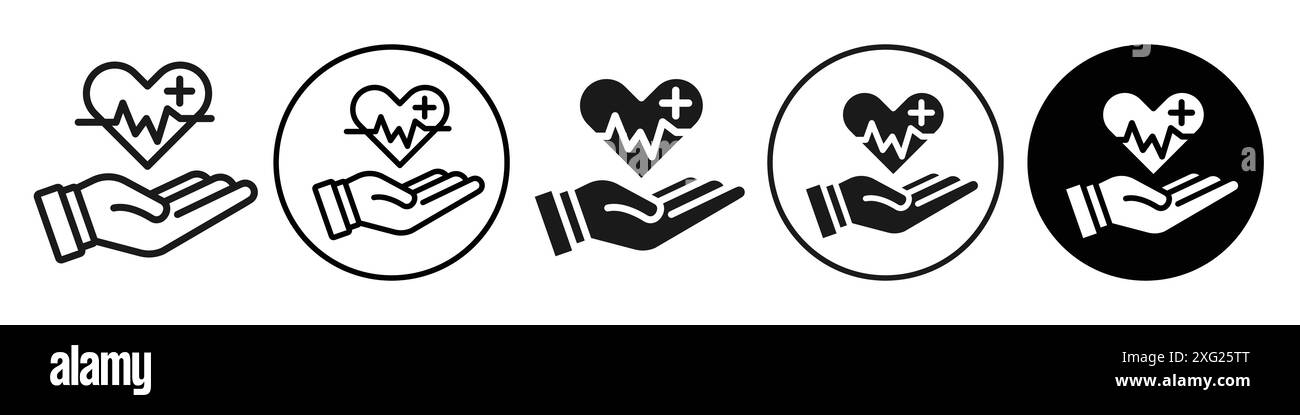 Gesundheitswesen Symbol Vektorsatz Sammlung für Web Vektorsatz Sammlung für App ui Stock Vektor