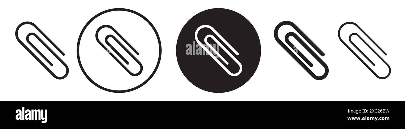 Büroklammer-Symbol-Vektorsatz-Sammlung für Web-Vektorsatz-Sammlung für App-ui Stock Vektor