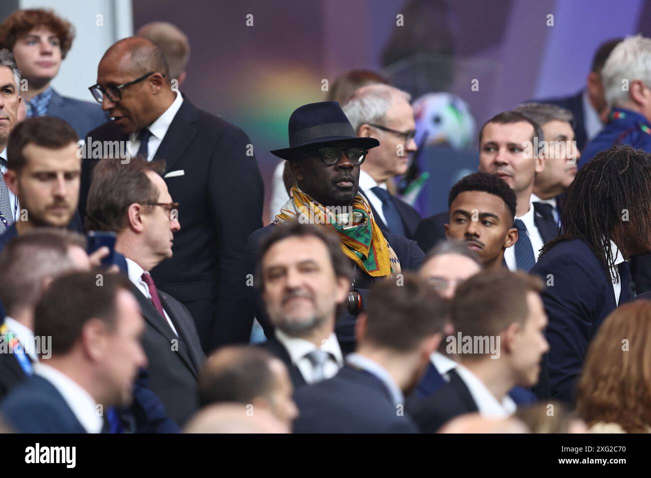 Lilian Thuram während des Spiels zur UEFA Euro Deutschland 2024 zwischen Portugal 4-5 Frankreich im Volkspakstadion am 5. Juli 2024 in Hamburg. Quelle: Maurizio Borsari/AFLO/Alamy Live News Stockfoto