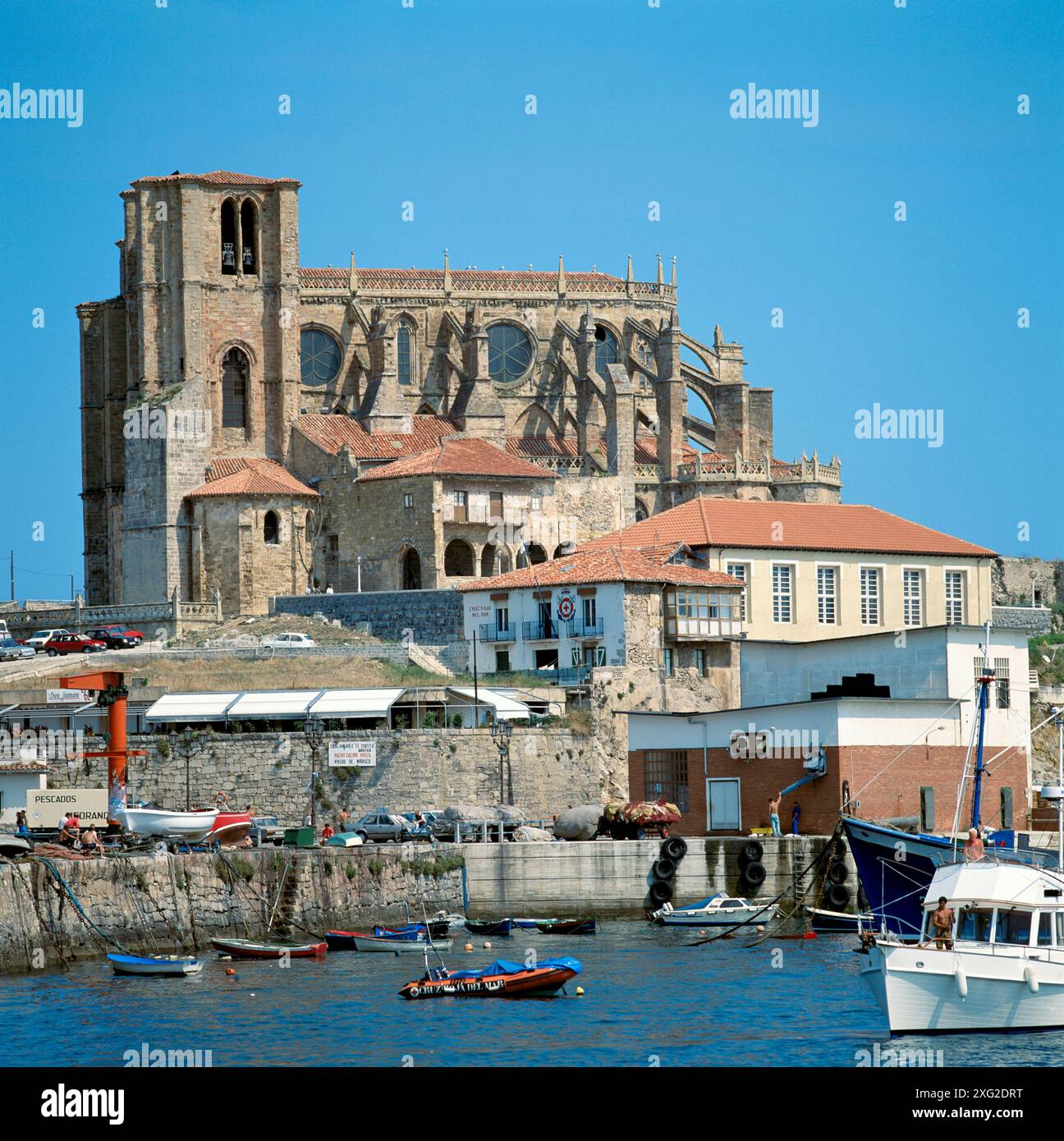 Nuestra Señora De La Asunción gotische Kirche (XIII-XV). Castro Urdiales. Kantabrien. Spanien. Stockfoto