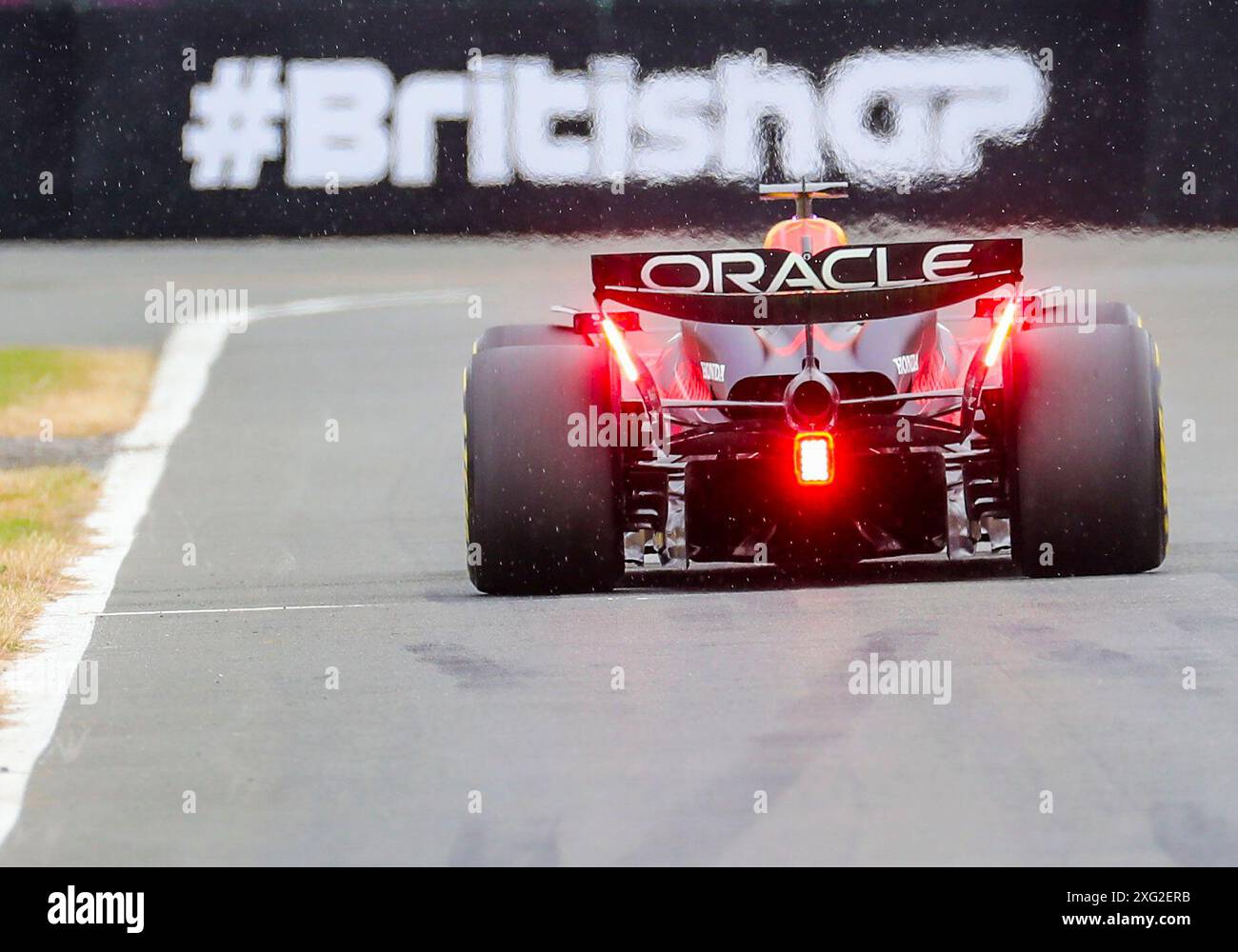 Silverstone, Großbritannien. Juli 2024. Max Verstappen 1 (NED), HONDA Red Bull Racing RB20 Boxengleise Break Light während des Formel 1 Qatar Airways British Grand Prix auf dem Silverstone Circuit, Silverstone, England, Großbritannien am 5. Juli 2024 Credit: Every Second Media/Alamy Live News Stockfoto