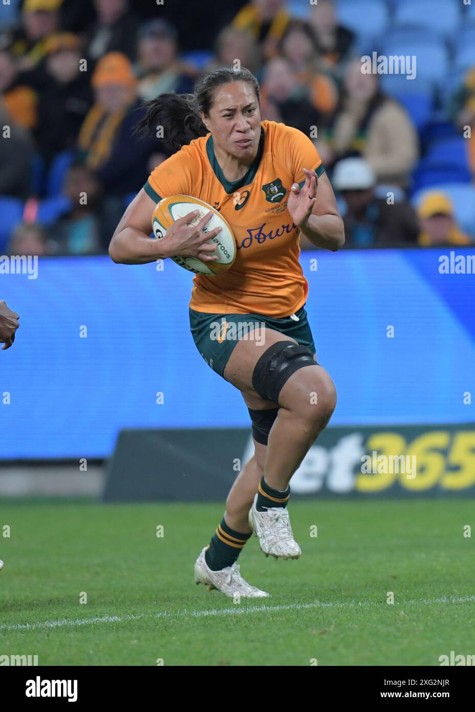 Sydney, Australien. Juli 2024. Die australische Rugbymannschaft Cecilia Smith wird während des Women's Rugby Internationals Matches zwischen Australien und Fidschi im Allianz Stadium in Aktion gesehen. Endpunktzahl: Australien 64:5 Fidschi. Quelle: SOPA Images Limited/Alamy Live News Stockfoto