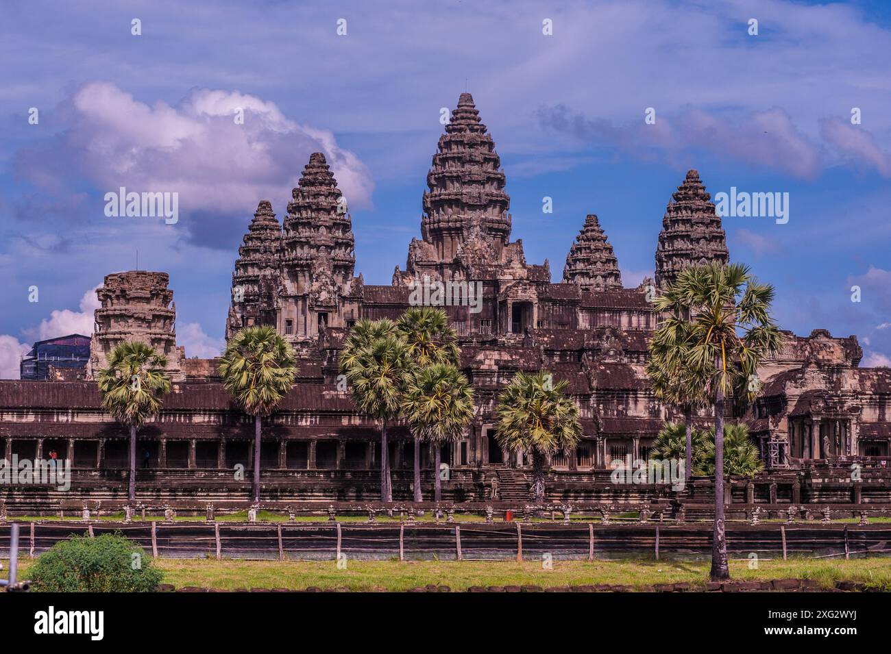 Angkor Wat verlor während der COVID-19-Pandemie. Archäologischer Park Angkor, Provinz Siem Reap, Kambodscha, Indochina. August 2020. © Kraig Lieb Stockfoto