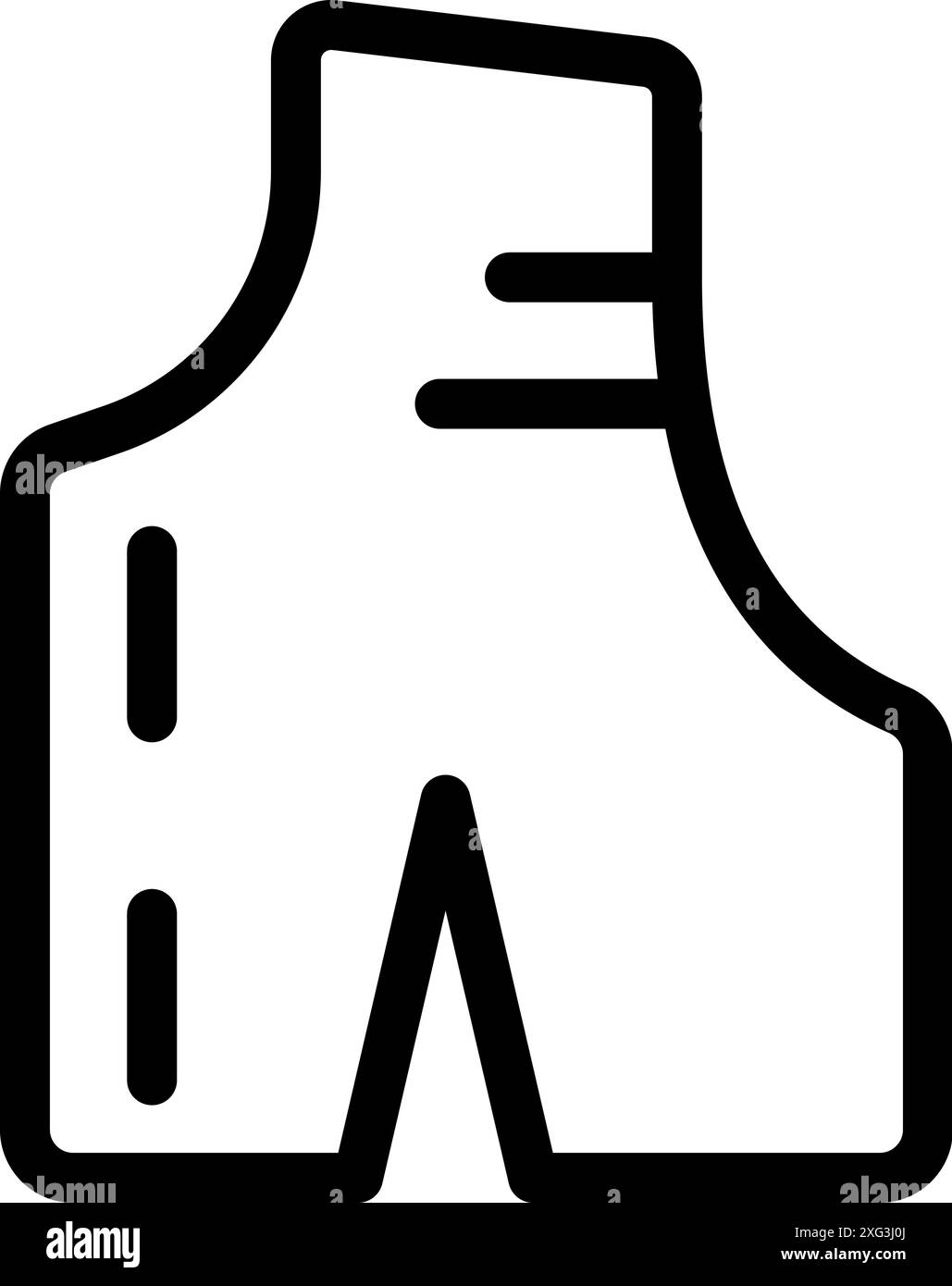 Das Symbol des Leistenschutzes ist die unverzichtbare Ausrüstung für männliche Boxer, die Sicherheit während des Trainings und Wettkampfs gewährleistet Stock Vektor