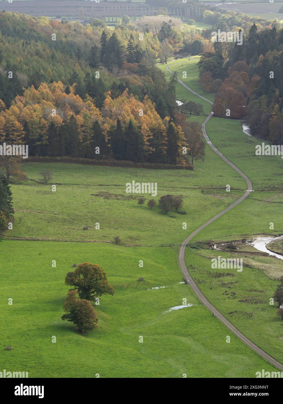 Dramatische Landschaft und Aussicht von den Stiperstones, einem freiliegenden Quarzitgrat in South Shropshire, Großbritannien Stockfoto