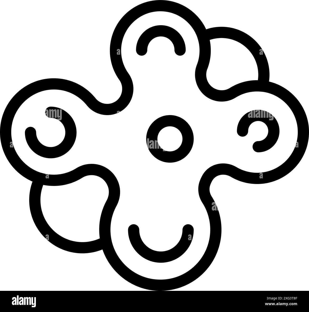 Das Symbol eines zappeligen Spinners, ein entspannendes Spielzeug für Jung und Alt Stock Vektor