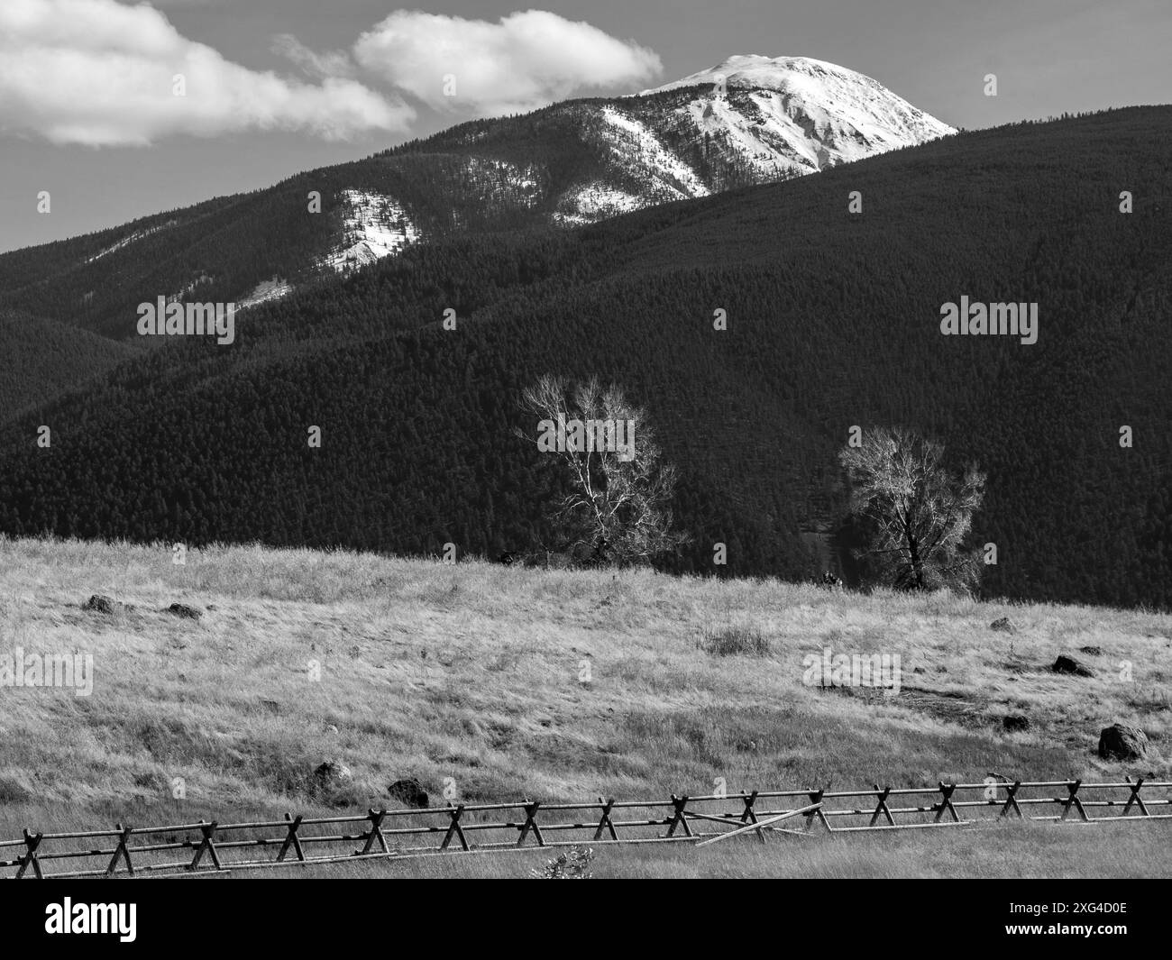 Der Yellowstone-Nationalpark und die Gegend direkt hinter den Toren ist wunderschön und unberührtes Gebiet Stockfoto