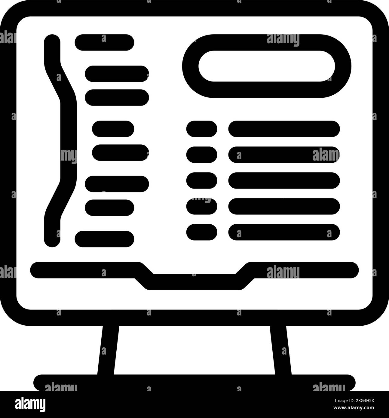 Computermonitor, der Codezeilen anzeigt, die Programmierung und Softwareentwicklung darstellen Stock Vektor