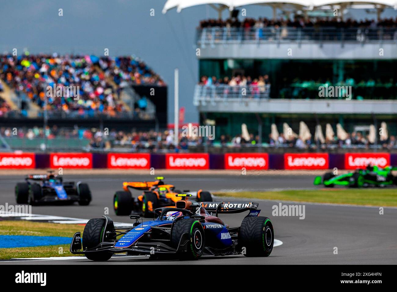 06.07.2024, Silverstone Circuit, Silverstone, FORMEL 1 QATAR AIRWAYS BRITISH GRAND PRIX 2024, Abbildung Logan Sargeant (USA), Williams Racing Stockfoto