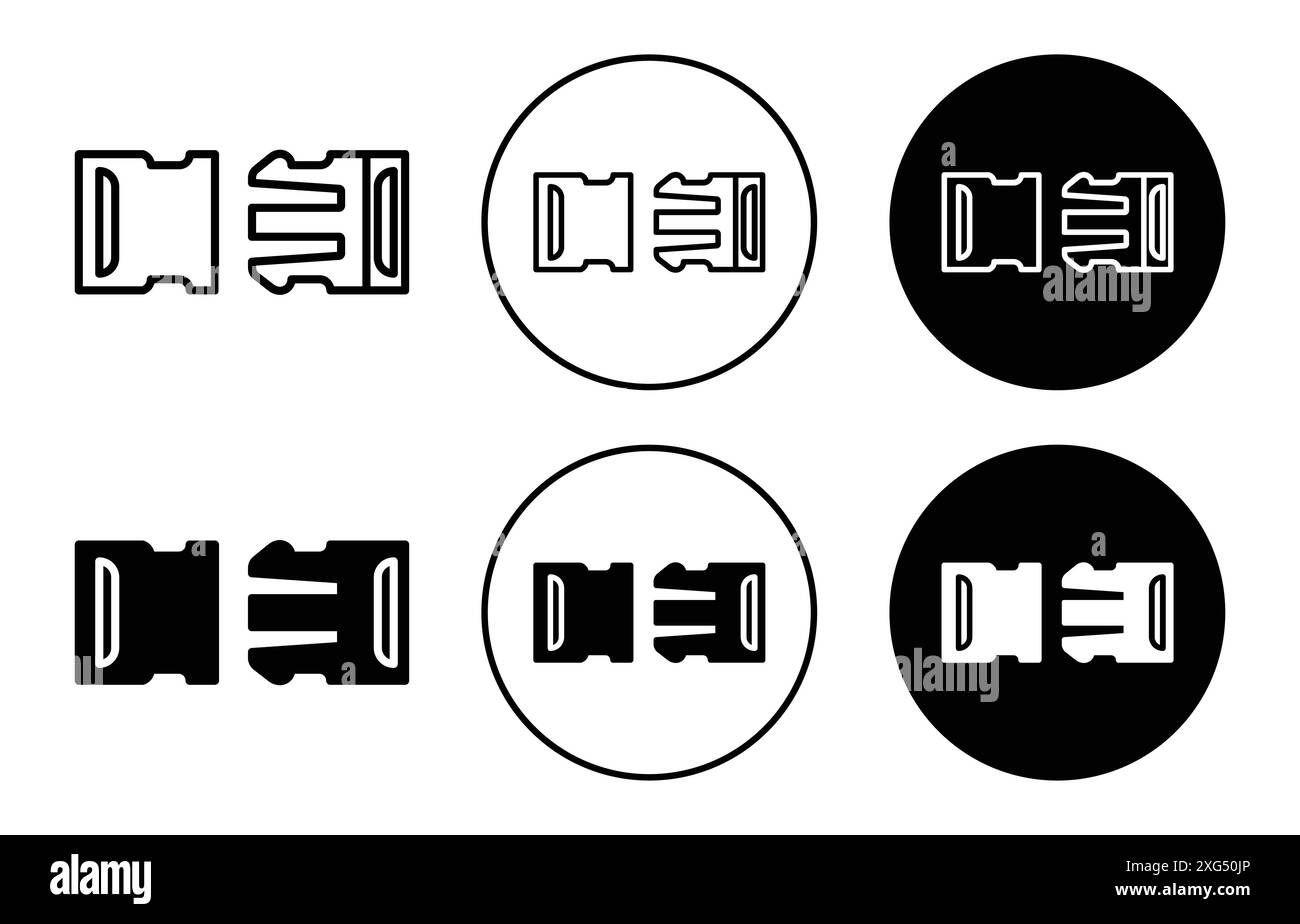 Sammlung des Buckle-Symbols für Vektor-Logo für die Web-App-benutzeroberfläche Stock Vektor