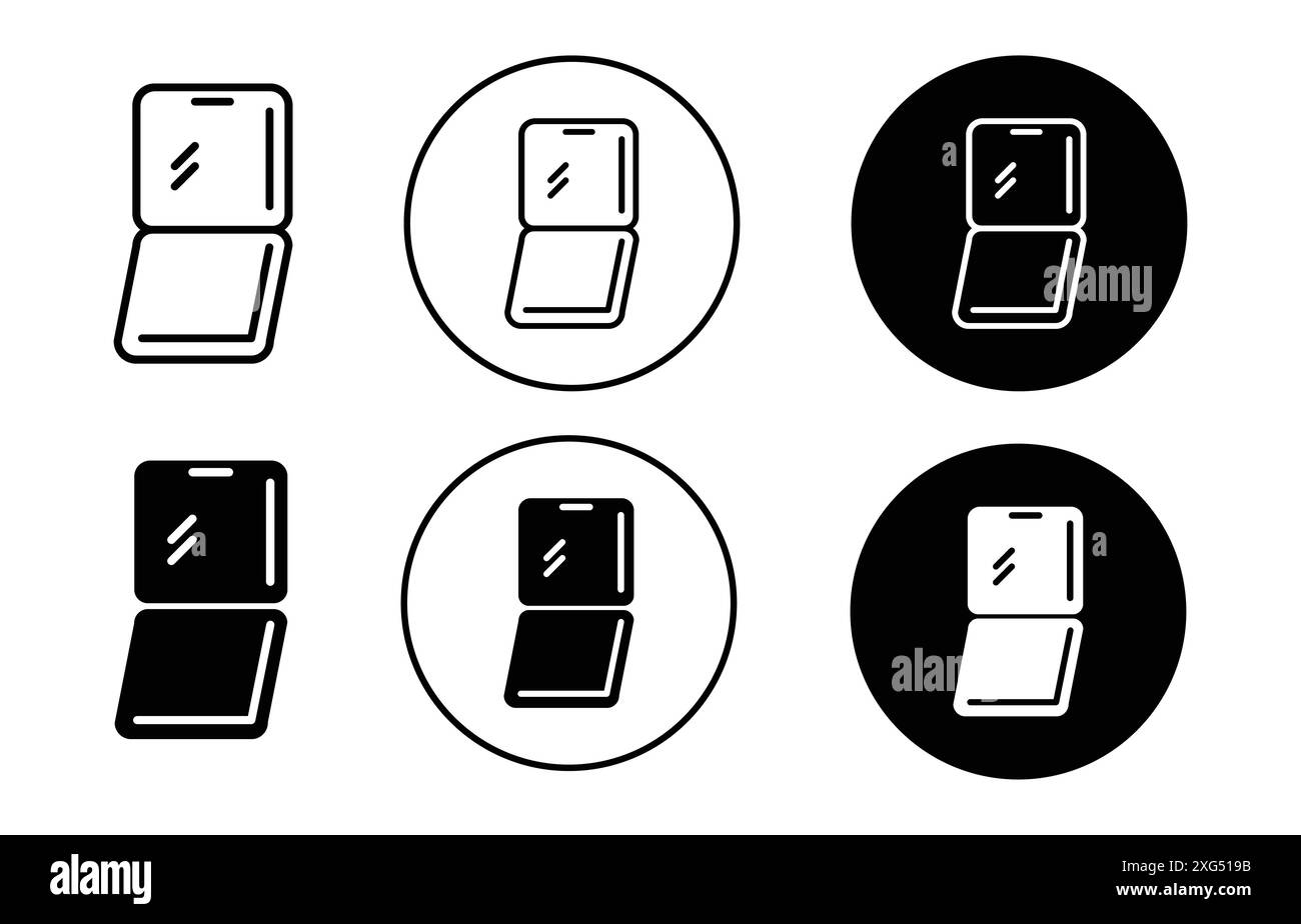 Faltbare Display-Telefon-Symbol-Vektor-Logo-Set-Sammlung für Web-App-ui Stock Vektor