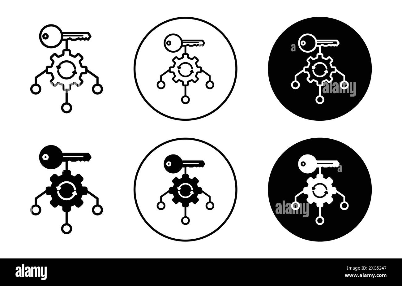 Key Factor Symbol Vektor Logo Set Sammlung für Web App ui Stock Vektor