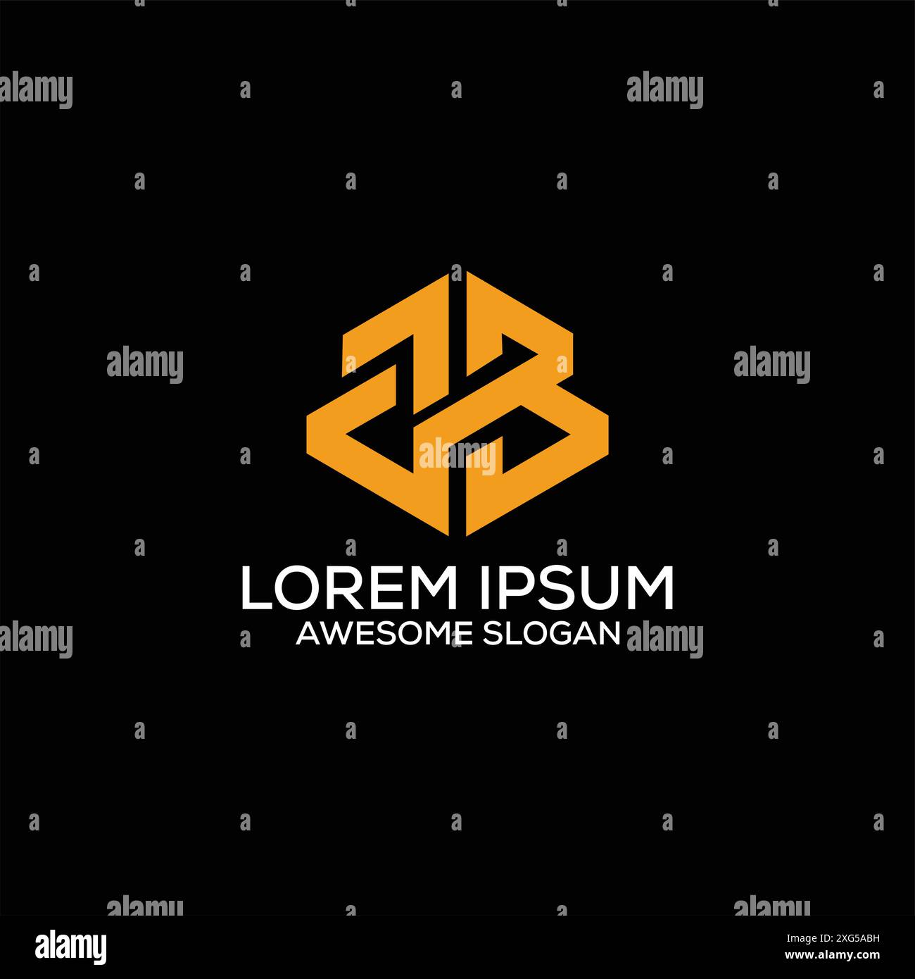 Erste Farbe des jb-Logos Stock Vektor