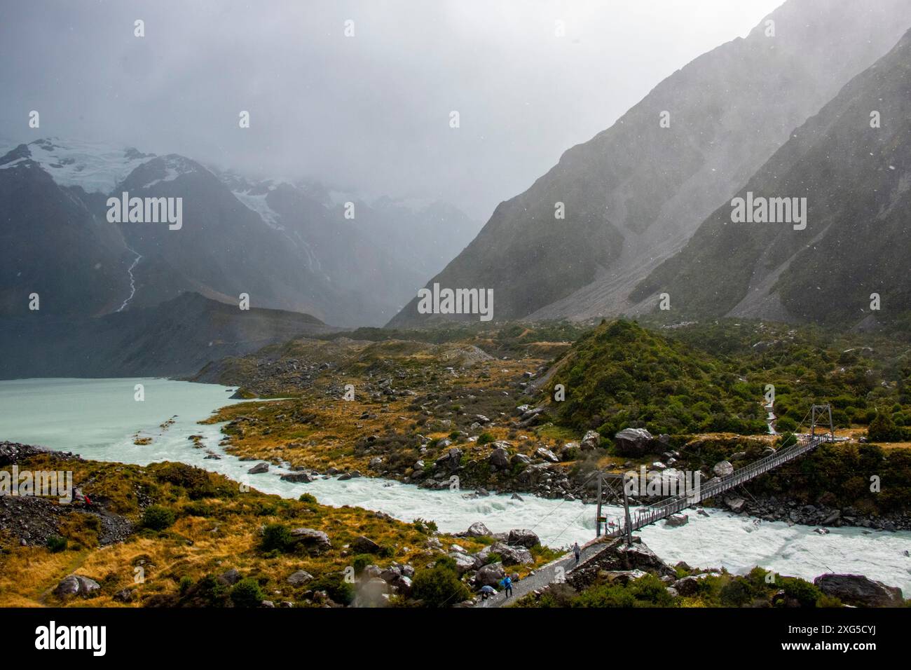 Hooker River - Neuseeland Stockfoto