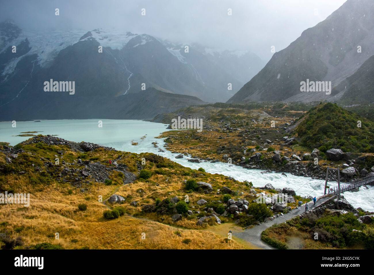 Hooker River - Neuseeland Stockfoto