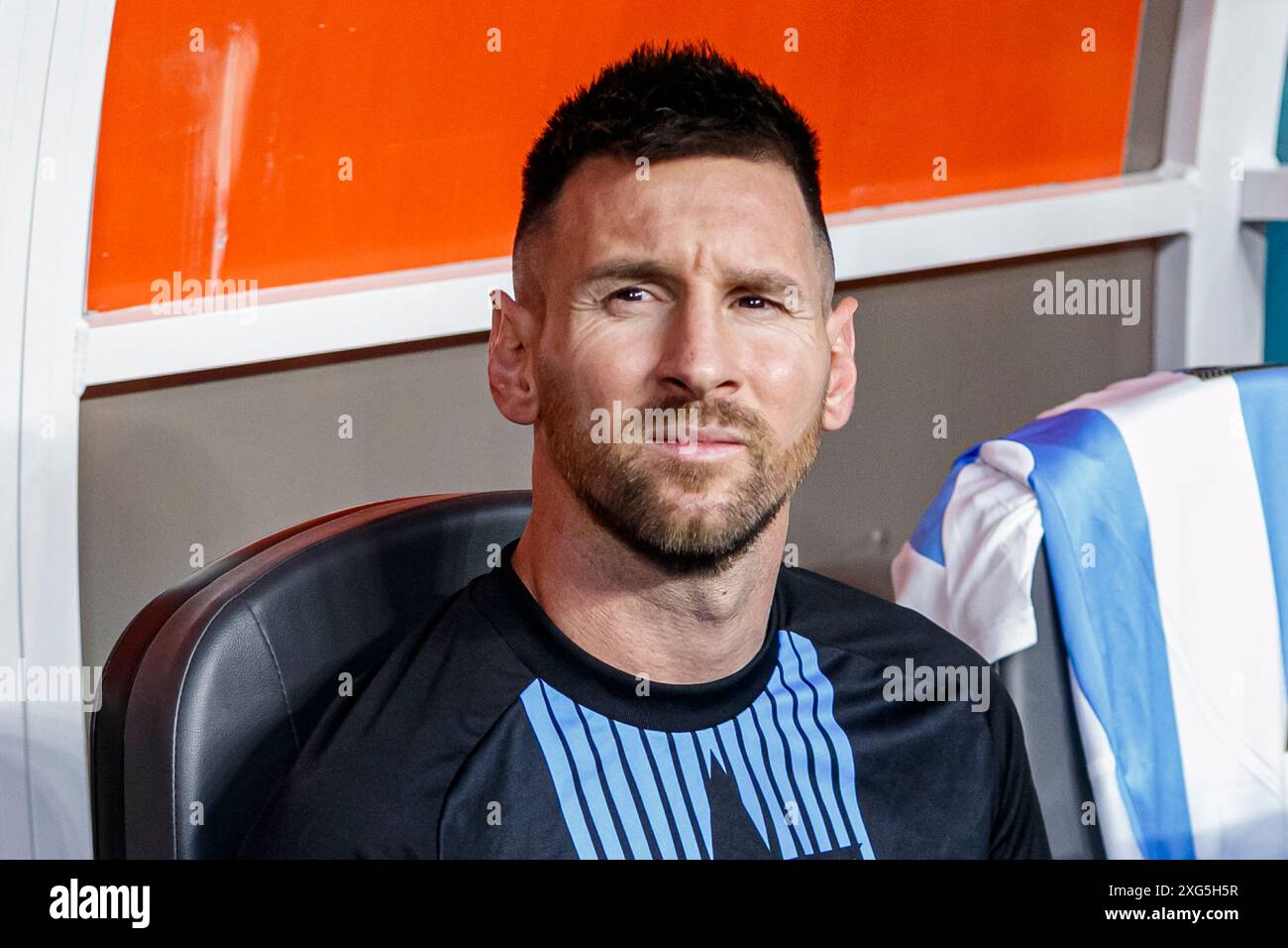 MIAMI GARDENS, FLORIDA - 29. JUNI: Lionel Messi aus Argentinien beim CONMEBOL Copa America USA Group Stage Match Argentina gegen Peru im Hard Rock Stadi Stockfoto