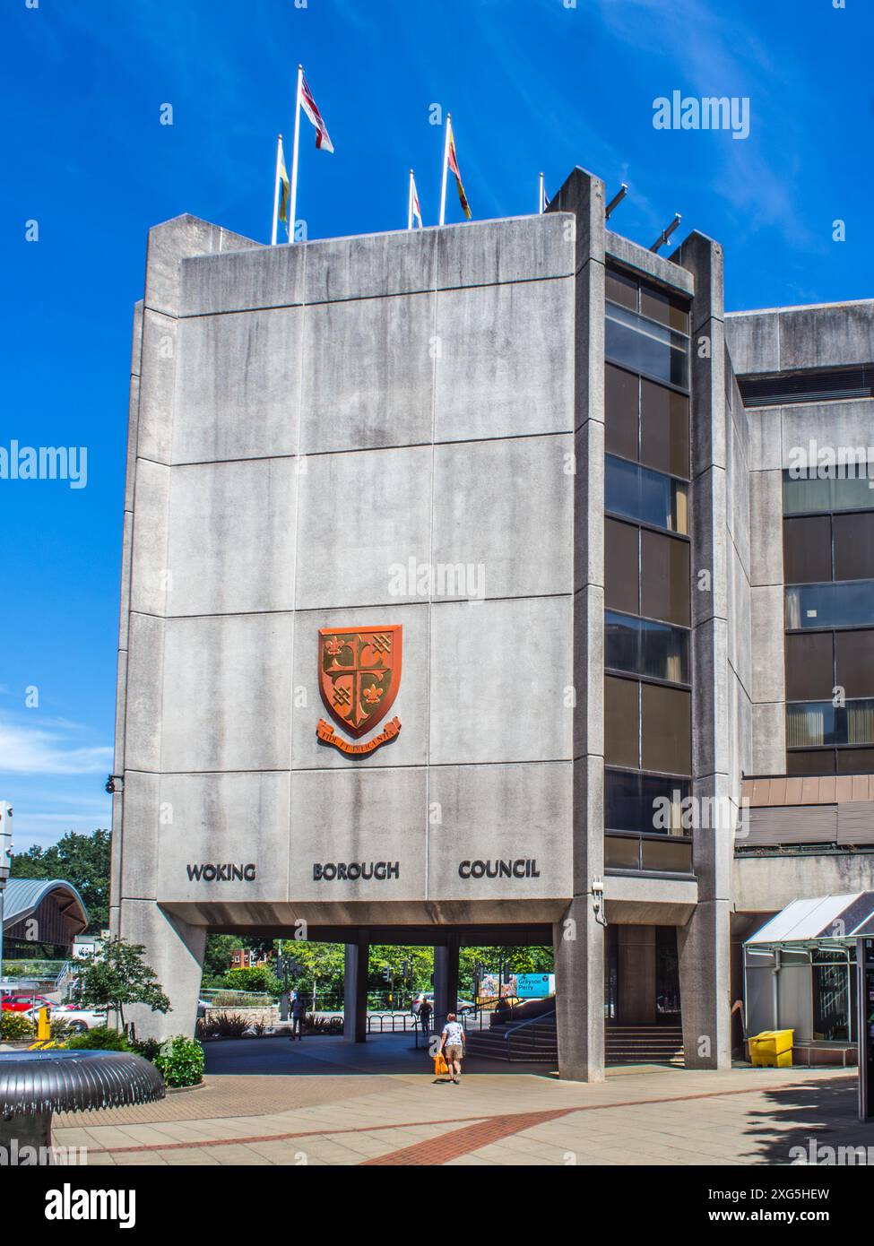 Woking Stadtzentrum Surrey. Juni 2024. Woking council Offices. Stockfoto